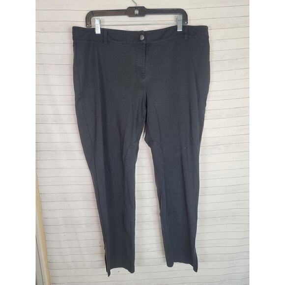 EILEEN FISHER BLACK ZIPPER ANKLE PANTS, SX XL - Picture 1 of 16